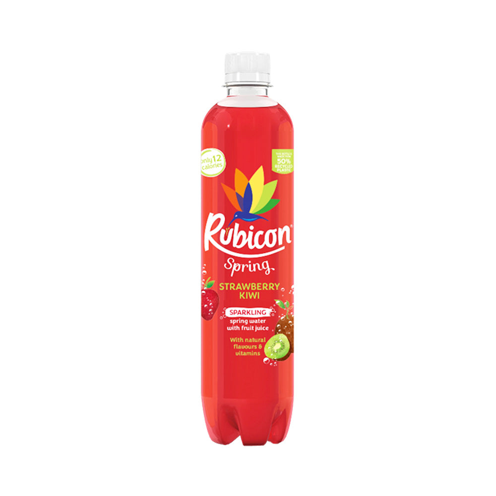 Rubicon Strawberry Kiwi Sparkling Spring Water 500ml Drinks