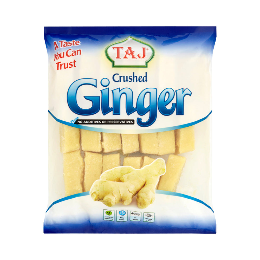TAJ Frozen Crushed Ginger Cubes 400g Frozen Foods Bazaar Foods